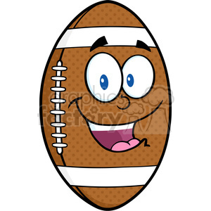   6560 Royalty Free Clip Art American Football Ball Cartoon Mascot Character 
