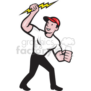   electrician lightning bolt standing 