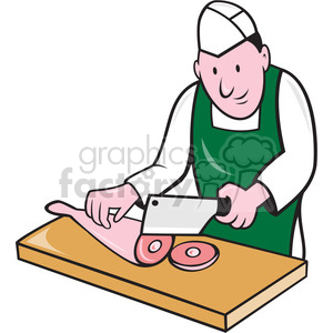 butcher chop leg meat 001 shape