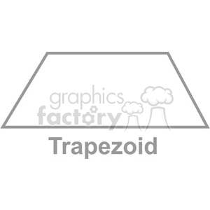 Clipart image of a geometric trapezoid shape with the word 'Trapezoid' written underneath.