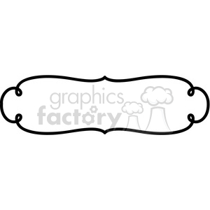 A rectangular clipart image with decorative, curvy edges forming a frame around a blank white space in the center.