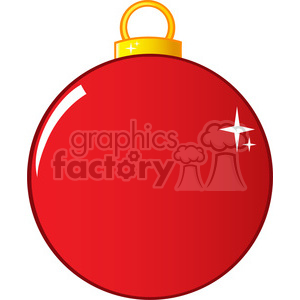 Royalty Free RF Clipart Illustration Red Christmas Ball