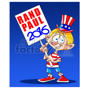   kid holding rand paul 2016 sign 