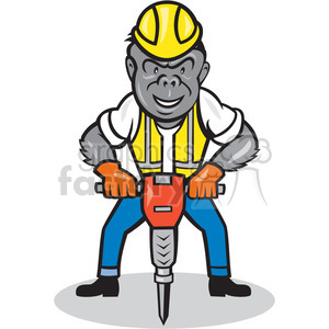   GORILLA construction worker jackhammer ISO 