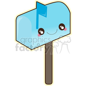   Mailbox cartoon character vector clip art image 