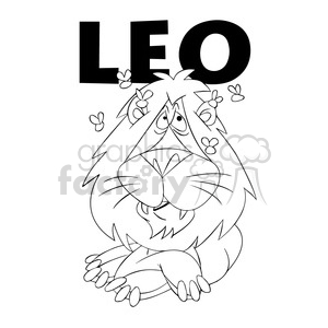   leo the lion horoscope black and white 