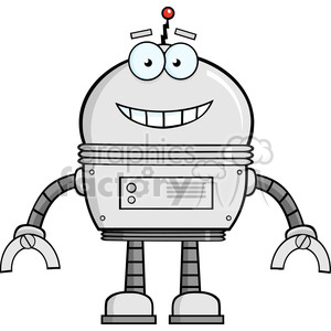 Cheerful Cartoon Robot