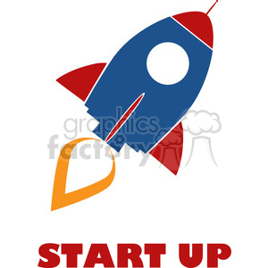 8314 Royalty Free RF Clipart Illustration Retro Rocket Ship Concept Vector Illustration With Text