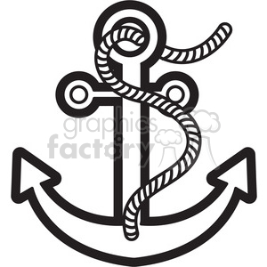 anchor graphic illustration black white