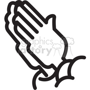 praying hands vector icon