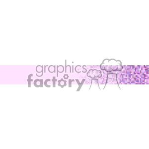 A clipart image featuring a gradient of purple square pixels transitioning from left to right against a light purple background.