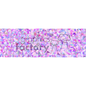 A vibrant and colorful geometric pattern featuring an array of small, multicolored triangles arranged in a random mosaic pattern. The colors predominantly include shades of purple, pink, and blue, creating an eye-catching and lively design.
