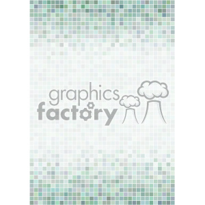 A clipart image featuring a mosaic pattern comprised of small, square tiles in varying shades of green and grey fading towards a light center.