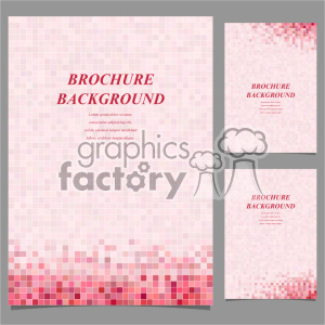 vector letter brochure template set 047