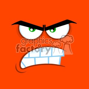 Funny Angry Face for Comical Designs