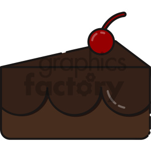 slice of chocolate cake vector art