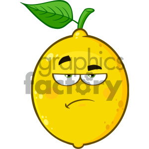 Royalty Free Rf Clipart Illustration Funny Yellow Lemon Fruit Cartoon Emoji Face Character With Smiling Expression Vector Illustration Isolated On White Background Clipart Commercial Use Gif Jpg Png Eps Svg Ai Pdf