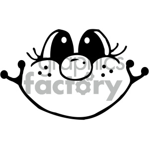 Cute Cartoon Face Smiling Expression