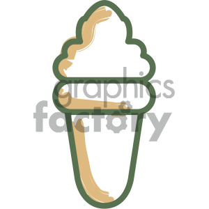ice cream food vector flat icon design