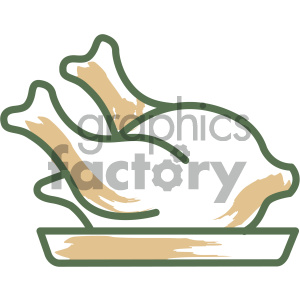 chicken food vector flat icon design