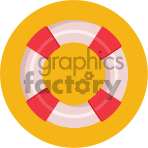 lifesaver circle background vector flat icon