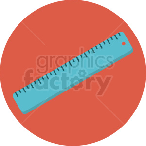 ruler icon with red circle background