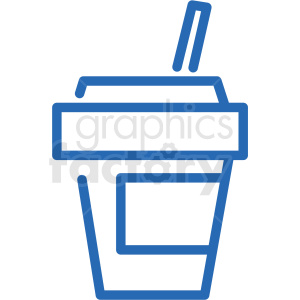 fast food soda cup vector icon