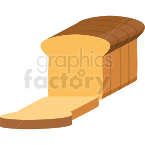 Clipart image of a loaf of sliced bread.