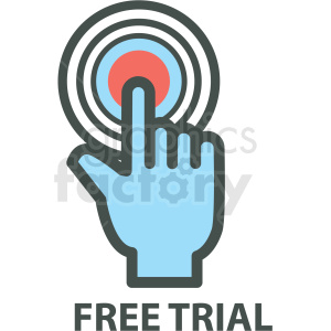 free trial web hosting vector icons