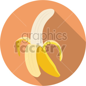 open banana flat icon clip art
