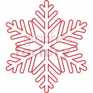 snowflake outline vector svg cut file