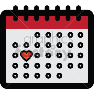 calendar icon for valentines day