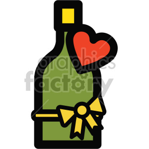 champagne bottle icon for valentines