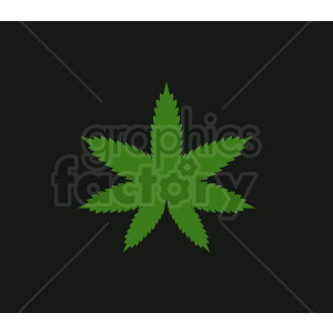 vector marijuana leaf on black