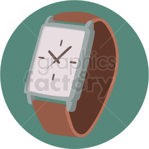   wrist watch on circle background 