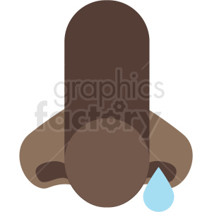 african american cartoon runny nose vector icon