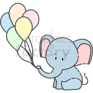 Free Free 161 Baby Elephant With Balloon Svg SVG PNG EPS DXF File