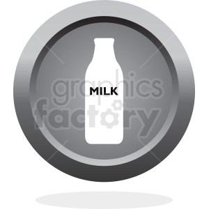 A clipart image featuring a silhouette of a milk bottle within a circular design.