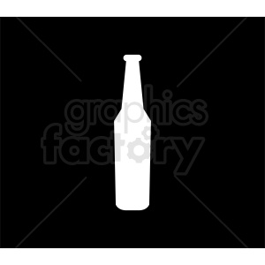 Clipart image showing a silhouette of a bottle on a black background.