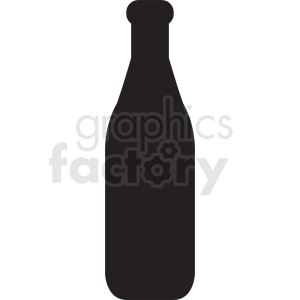 A simple black silhouette of a bottle, resembling a classic glass bottle shape.