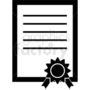 certificate vector icon