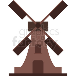cartoon windmill vector clipart