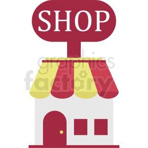 retail storefront vector clipart