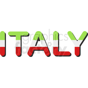 Italy flag design vector clipart #411119 at Graphics Factory.