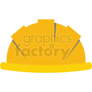 Clipart image of a yellow hard hat, commonly used for safety in construction and industrial settings.