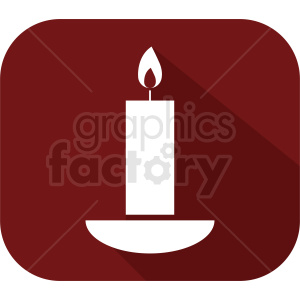 candle on red square icon