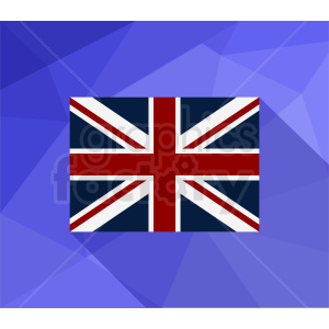 Great Britain flag on blue background