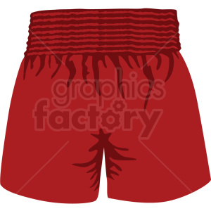 red boxing shorts vector clipart