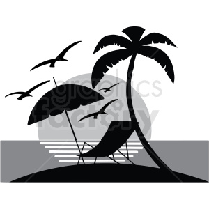 island silhouette vector clipart