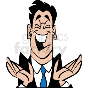 business man laughing vector clipart